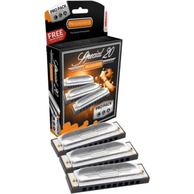 Afbeelding van Hohner Special 20 3 pack met tonen A C G prijsvoordelig Begin goed starterpakket kwaliteit mondharmonica&#039;s