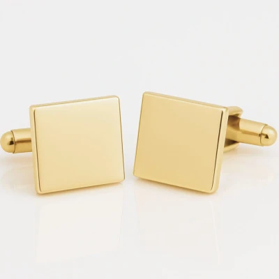 Afbeelding van Lovelockers® Vierkante Manchetknopen RVS Goudkleurig Kleurig Cufflinks Sinterklaas Cadeautjes