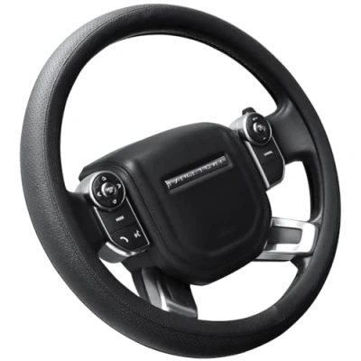 Afbeelding van SEG Direct Stuurhoes voor auto, zwart, microvezel, leer, Range Rover Tundra 39,5 41 cm