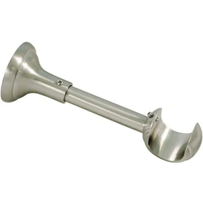 Afbeelding van Gardinia 30404 Metalen steun voor wandmontage, open, Ø25 mm, rvs look, 12 cm, metaal