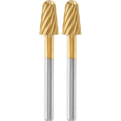 Afbeelding van Dremel max graveerbit met hoog prestatievermogen (117DM) 2 bits titaniumcoating voor uitsnijden en graveren, 6,4 mm, levensduur