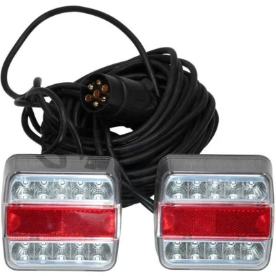 Afbeelding van Aanhangwagendirect LED verlichtingsset op magneet 12 meter 7 polig