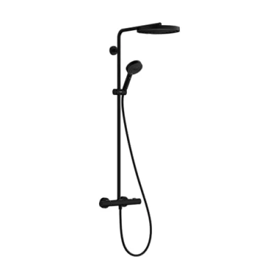 Afbeelding van hansgrohe pulsify s puro showerpipe 260 1jet ecosmart met thermostaat en handdouche 3jet mat zwart 24237670