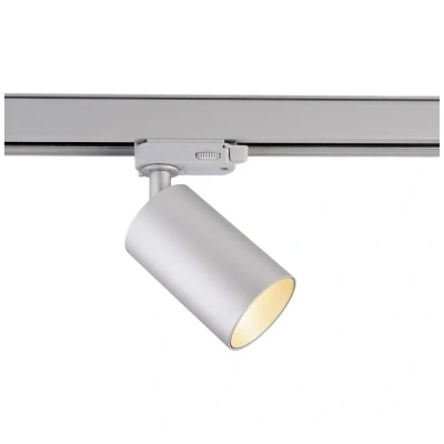 Afbeelding van Deko Light 3 fasen railsysteem spot Can, zilver, aluminium, GU10, draaibaar gemonteerd