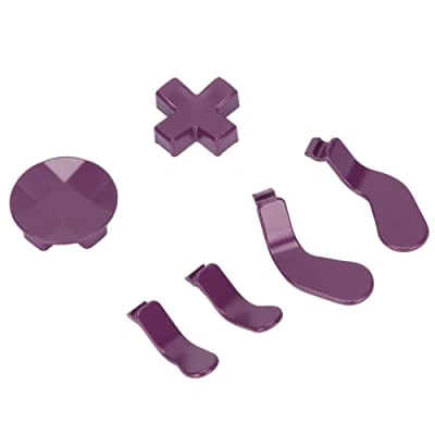 Afbeelding van Metalen Vervangende Onderdelen voor One Elite Series 2 Controller, Inclusief 4 Stuks Triggerpaddles en Verwisselbare D pads Kruissleutel Roestvrij Staal(Purper)