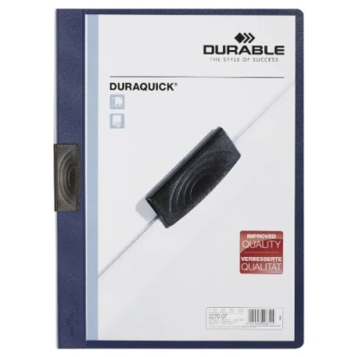 Afbeelding van Durable 227007 klemmap Duraquick, tot 20 vellen A4, donkerblauw, pakje van stuks