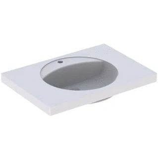 Afbeelding van Geberit Preciosa wastafel wit KeraTect (80 x 55 cm) 1 kraangat, zonder