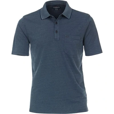 Afbeelding van Casa Moda Polo Petrol maat 4XL heren met Regular fit Pasvorm Polyester Suitable Herenkleding Poloshirt