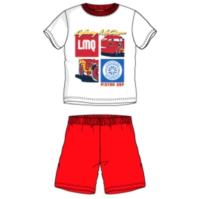 Afbeelding van Disney Cars Pyjama Rood/wit Katoen Maat 110