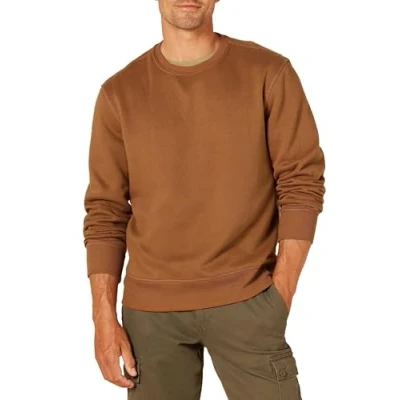 Afbeelding van Amazon Essentials Men&#039;s Fleecetrui met ronde hals (verkrijgbaar in grote en lange maten), Toffeebruin, L