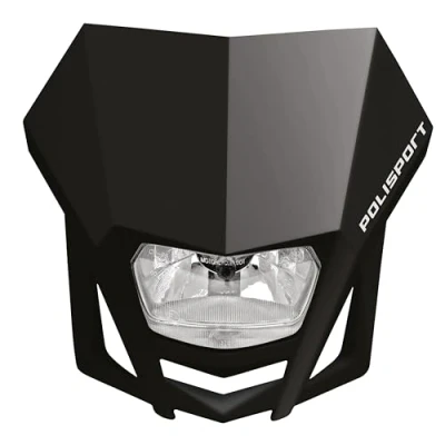 Afbeelding van POLISPORT 8657600002 LMX polypropyleen koplamp met halogeenlamp compatibel alle motorcross/enduro modellen in kleur zwart