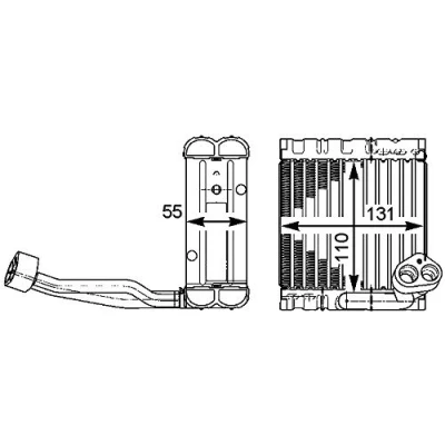 Afbeelding van Mahle Original Airco verdamper AE 115 000P