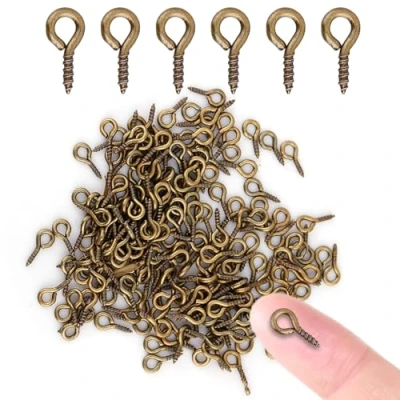 Afbeelding van Sonew Oogspelden Haken 200 Stks/Zak, Legering Materiaal, 3 Kleuren (Donker Brons), voor Sieraden Hanger Maken