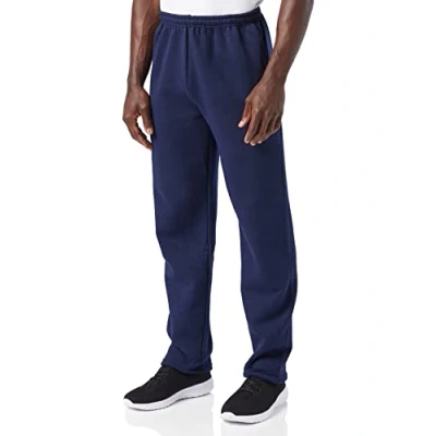 Afbeelding van Russell Athletic Dri Power joggingbroek voor heren, met zakken, open bodem, marineblauw, maat M overall, zeeblauw, M, Zee Blauw,