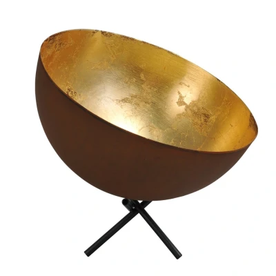 Afbeelding van Masterlight Vloer tafellamp Industria 30 Uplighter roestbruin met goud 4199 25 08