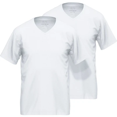 Afbeelding van CECEBA Bamboo 2 pack Heren Ondershirt V hals Wit