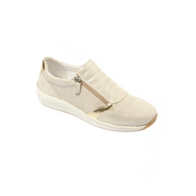 Afbeelding van Baskets cuir zippées grande largeur