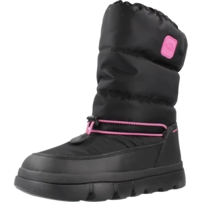 Afbeelding van Geox J Willaboom Girl B A, sneeuwschoen voor meisjes en meisjes, zwart, fuchsia, 24 EU
