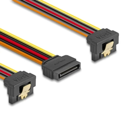 Afbeelding van Delock kabel SATA 15 pins voedingsconnector met snap in functie &gt; 2 x