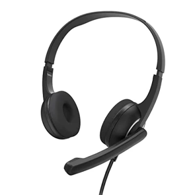 Afbeelding van Hama PC Headset Office &quot;HS P150 V2&quot;, Stereo, zwart, frequentiebereik microfoon + hoofdtelefoon: 100 hz 6 khz 20
