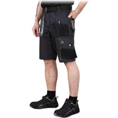Afbeelding van REIS FORECO TS Werkshorts Heren, Cargo Shorts, Veiligheidsshorts, Werkkleding, Tuinbroek, Grijs Zwart Lichtgrijs, Maat: M