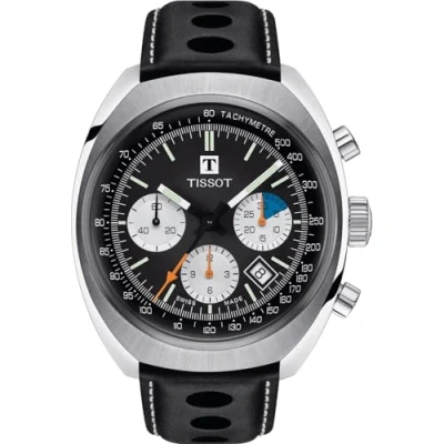 Afbeelding van Tissot Heritage 1973 T1244271605100 Horloge Leer Zwart Ø 43 mm