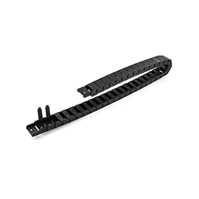 Afbeelding van QWORK® kabelrupsketting, kabelrups, 15 mm x 30 mm, voor 3D printers, CNC bewerkingsmachines, elektronische apparaten, zwart, 1M