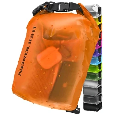 Afbeelding van Nordlight Dry Bag en Waterdichte Tas (30L, Oranje) pakzak met rolsluiting schouderband Zwemmen, strand, kanoën, staand peddelen, duiken