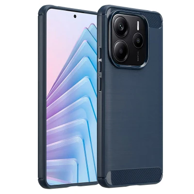 Afbeelding van Xiaomi Redmi Note 14 5G Hoesje Siliconen en TPU (zacht) imoshion Softcase/Backcover Donkerblauw Telefoonhoesje