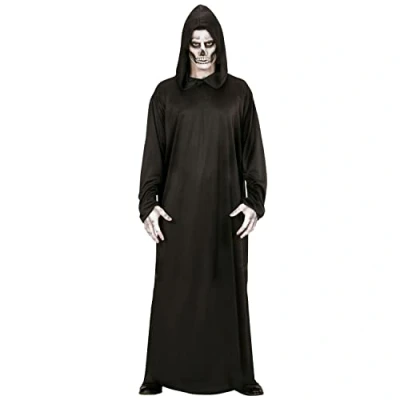 Afbeelding van Widmann Beul &amp; Magere Hein Kostuum Grim Reaper Man Zwart Small Halloween Verkleedkleding