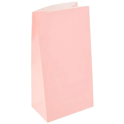 Afbeelding van Feestzak lichtroze papier 12 stuks