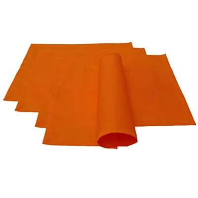Afbeelding van Hoogwaardige placemat placemats 4 stuks 100% katoen collectie concept, kleur en grootte naar keuze (placemat set van 46x36cm, oranje)