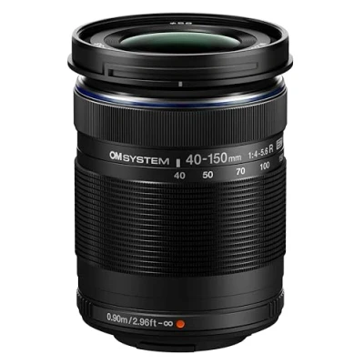 Afbeelding van OM SYSTEM M.Zuiko Digital ED 40 150 mm F4 5.6 lens, telezoom, geschikt voor alle MFT camera&#039;s (Olympus D &amp; PEN modellen, Panasonic G serie), zwart