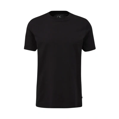 Afbeelding van QS MIT Rundhalsausschnitt Tshirt basic, Heren, Maat: Small, Schwarz