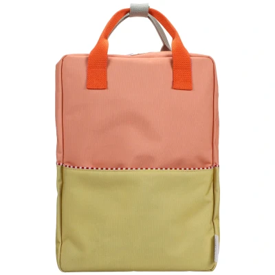 Afbeelding van Sticky Lemon Large Backpack Colourblocking Wonders coral pink reed green