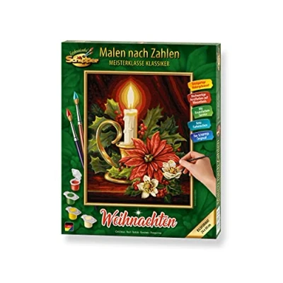 Afbeelding van Schipper 609240827 schilderen op nummer, Kerstmis, afbeeldingen voor volwassenen, inclusief penseel en acrylverf, 24 x 30 cm