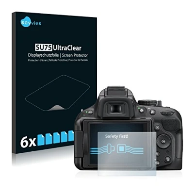 Afbeelding van Savvies Screenprotector voor Nikon D5200 Folie Beschermfolie transparant (6 Stuks)