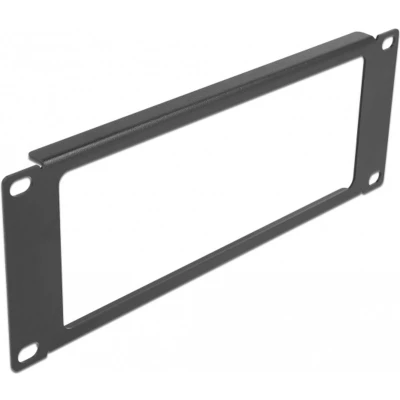 Afbeelding van Delock 10″ netwerk kast paneel met opening 2 U zwart
