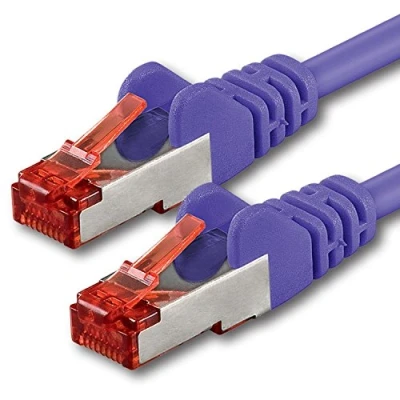 Afbeelding van 1aTTack.de 1x 1m Cat 6 netwerkkabel patchkabel Cat6 RJ45 SFTP paars