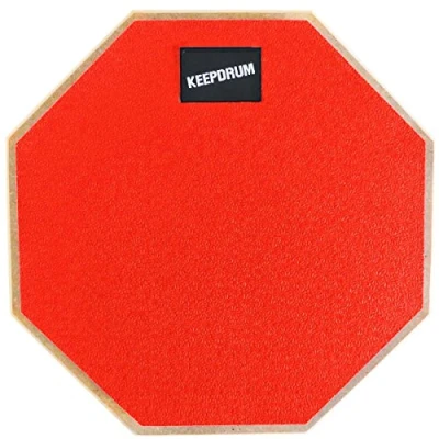 Afbeelding van keepdrum DP RD Drum Practice Pad rood oefenpad met 8 mm schroefdraad