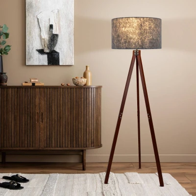 Afbeelding van näve Staande lamp Stehleuchte &quot;FILCO&quot; braun/grau H: 147 cm