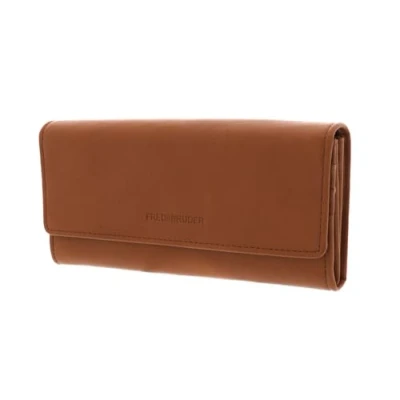 Afbeelding van FREDsBRUDER Leren Portemonnee Treasure Flap Wallet Cinnamon Bruine
