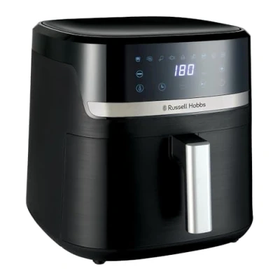 Afbeelding van Russell Hobbs Airfryer 8,3L 9 programmas, Max 200℃ Olievrije Heteluchtfriteuse met Rapid Air technologie Touchscreen, bakken, grillen, braden, vaatwasmachinebestendig, 1800W Satisfry 27632 56