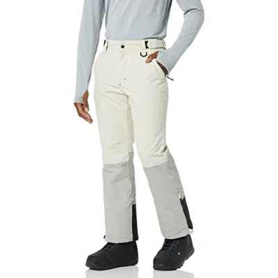 Afbeelding van Amazon Essentials Heren Waterbestendig Geïsoleerde Sneeuwbroek, Grijs Stone Color Block, Small