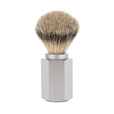 Afbeelding van Muhle Hexagon scheerkwast dassenhaar Silver