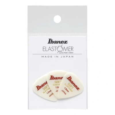 Afbeelding van Ibanez BEL14ST12 Elastomer Teardrop Guitar Pick Soft 1.2mm (3 Pack) Plectrum set