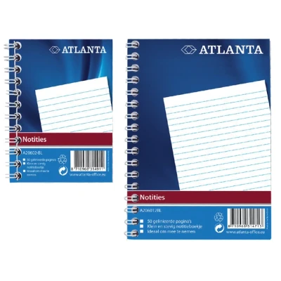 Afbeelding van Notitieboek Atlanta A7 lijn 100blz met zijspiraal
