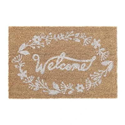 Afbeelding van Relaxdays deurmat kokos 60 x 40 cm kokosmat welcome inloopmat schoonloopmat hal
