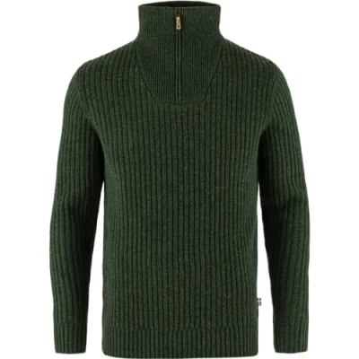 Afbeelding van Fjallraven 86672 662 Övik Half Zip Knit M Sweatshirt Heren Deep Forest Maat XXL