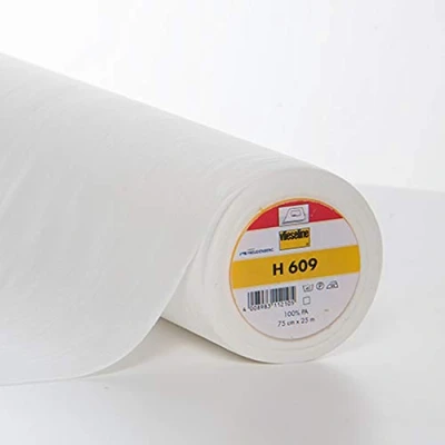 Afbeelding van Vilene H609 High Class Iron On Fusible Knit Super Stretch Interfacing Interlining Wit per meter